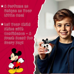 Air-Val Mickey Mouse EDT label design on a cheerful package.