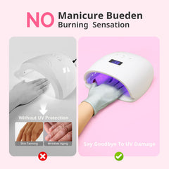 AIRSEE guantes UV diseño extendido para cubrir dedos y cutículas.