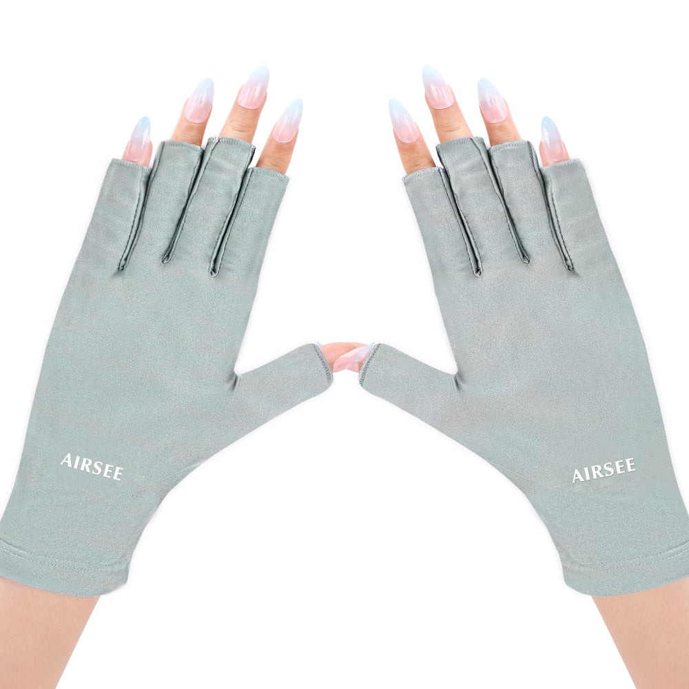 AIRSEE guantes UV para lámpara de uñas protegen la piel durante la manicura.