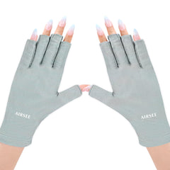 AIRSEE guantes UV para lámpara de uñas protegen la piel durante la manicura.