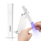 AirSee Mini UV light with stand enables quick at-home gel curing.