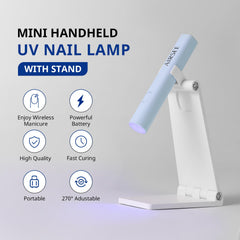AirSEE Mini UV light showing rechargeable battery for cordless use.