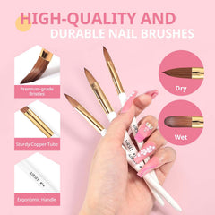 AIRSEE 10mm nail brush for smooth extensions and detail work.