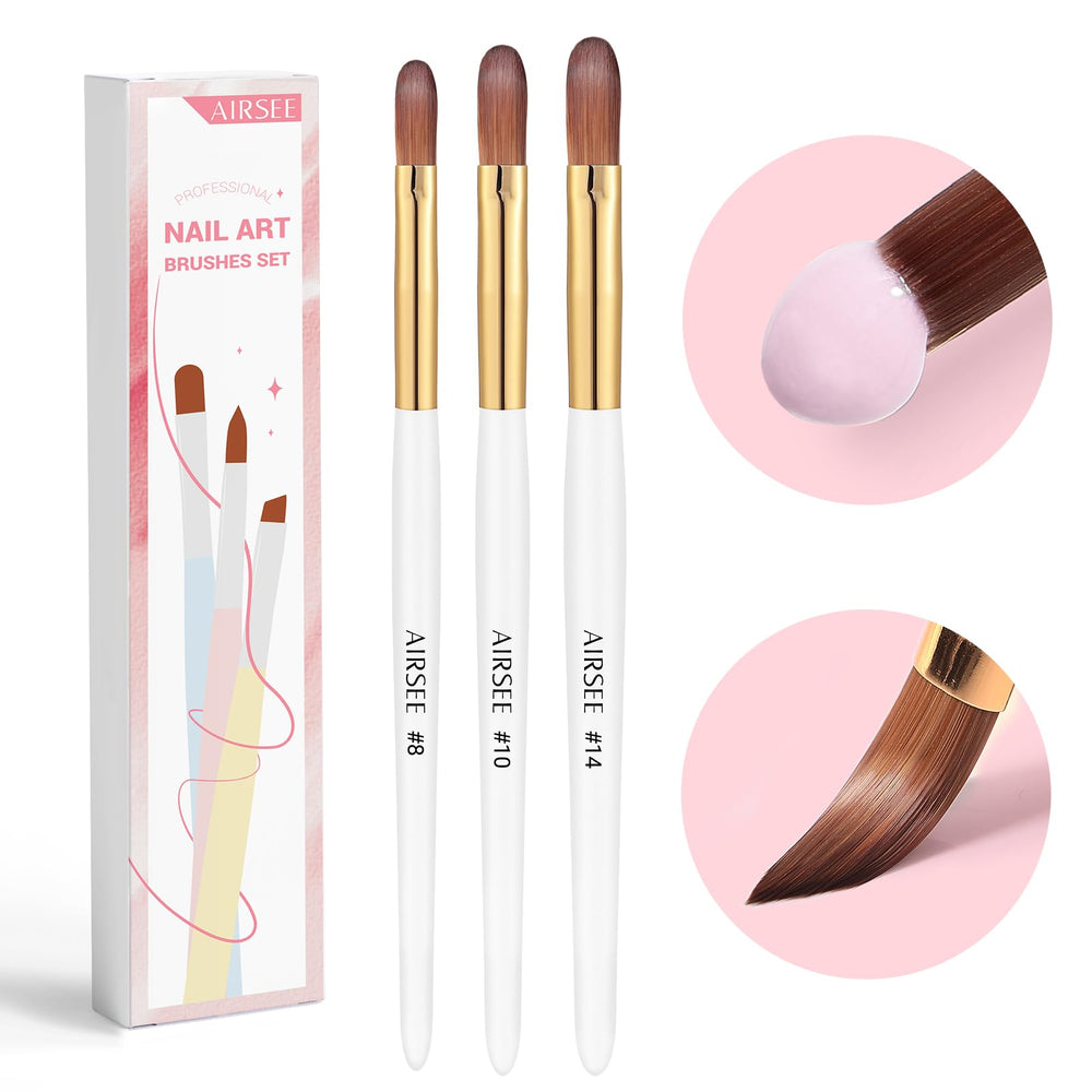 AIRSEE 8mm nail brush for precise acrylic application at home.