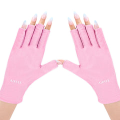 AIRSEE UV gloves for nail lamp shield skin with UPF50+ protection.