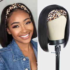 AISI headband wig front view shows natural color for daily wear