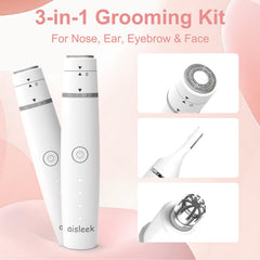 Aisleek foil shaver for facial peach fuzz and smooth finish.