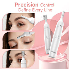 Aisleek guide comb helps effortless eyebrow detailing.