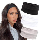 Bandas AIWLZOS para deporte en negro, absorben sudor y mantienen la frente seca.