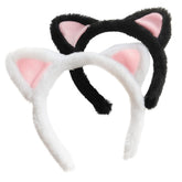 ajdvart cat ears headband 2pack front view, soft plush for cosplay and daily wear