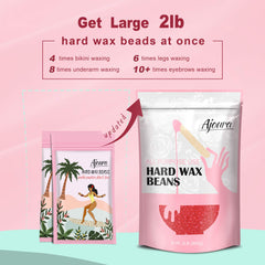 Ajoura hard wax beads in action gripping coarse hair