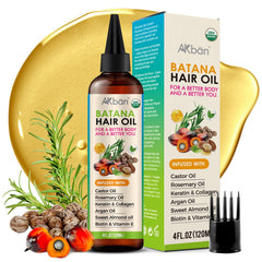 AKBAN Aceite Batana y Ricino en botella para nutrir el cuero cabelludo