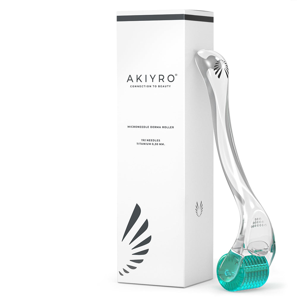 AKIYRO Derma Roller with storage case for at-home skincare routine