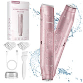 Akunbem bikini trimmer dual-head design for body and facial grooming.