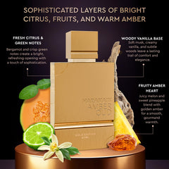 Al Haramain Amber Oud Gold Edition packaging box with luxurious presentation