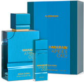 Al Haramain Amber Oud opening bottle shows bright citrus-green notes for daytime freshness.