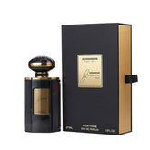 Al Haramain Junoon Noir EDP bottle front view for an elegant evening look