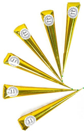 AL HASNAYN ENTERPRISES Alma's Henna cones pack of 6 ready-to-use paste for natural color.