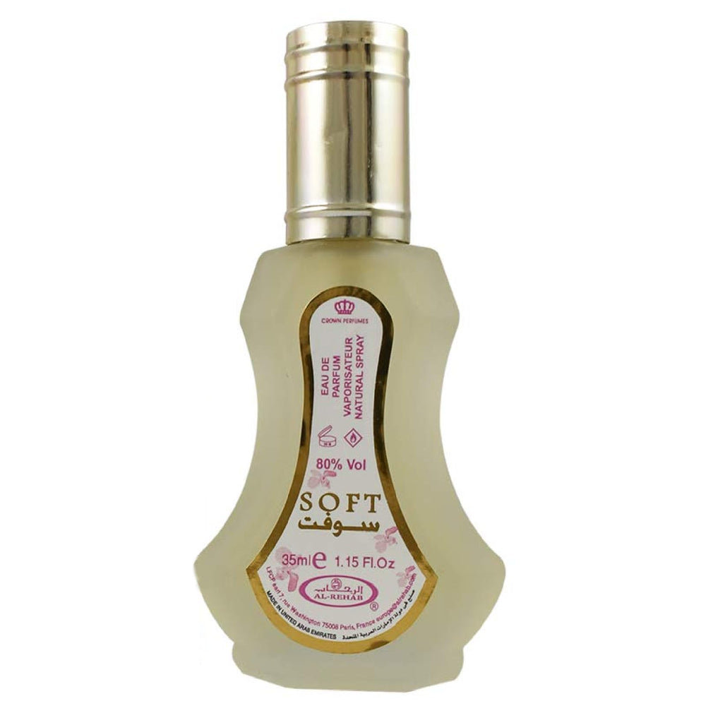 Al-Rehab Soft EDP bottle displayed in an elegant daily-wear setup