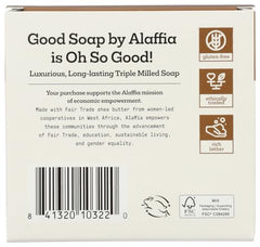 Alaffia Coconut Good Soap close-up captures rich lather and tropical aroma.