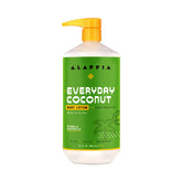 Loción de Coco EveryDay de Alaffia, botella de hidratación suave para piel normal a seca.