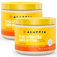 Alaffia EveryDay Shea butter jar close-up highlighting rich texture for deep hydration