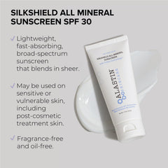 ALASTIN SilkSHIELD swatch on skin illustrates non-greasy, daily use finish.