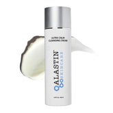 ALASTIN Ultra Calm Cleansing Cream bottle pour shows gentle hydration for sensitive skin.