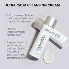 ALASTIN Ultra Calm Cleansing Cream texture close-up reveals creamy, soothing formula.