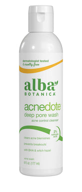 Alba Botanica Acnedote: botella de 6 onzas para limpieza profunda de poros.