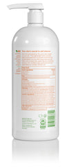 Close-up of Alba Botanica lotion texture showing rich hydration and SPF 15 protection