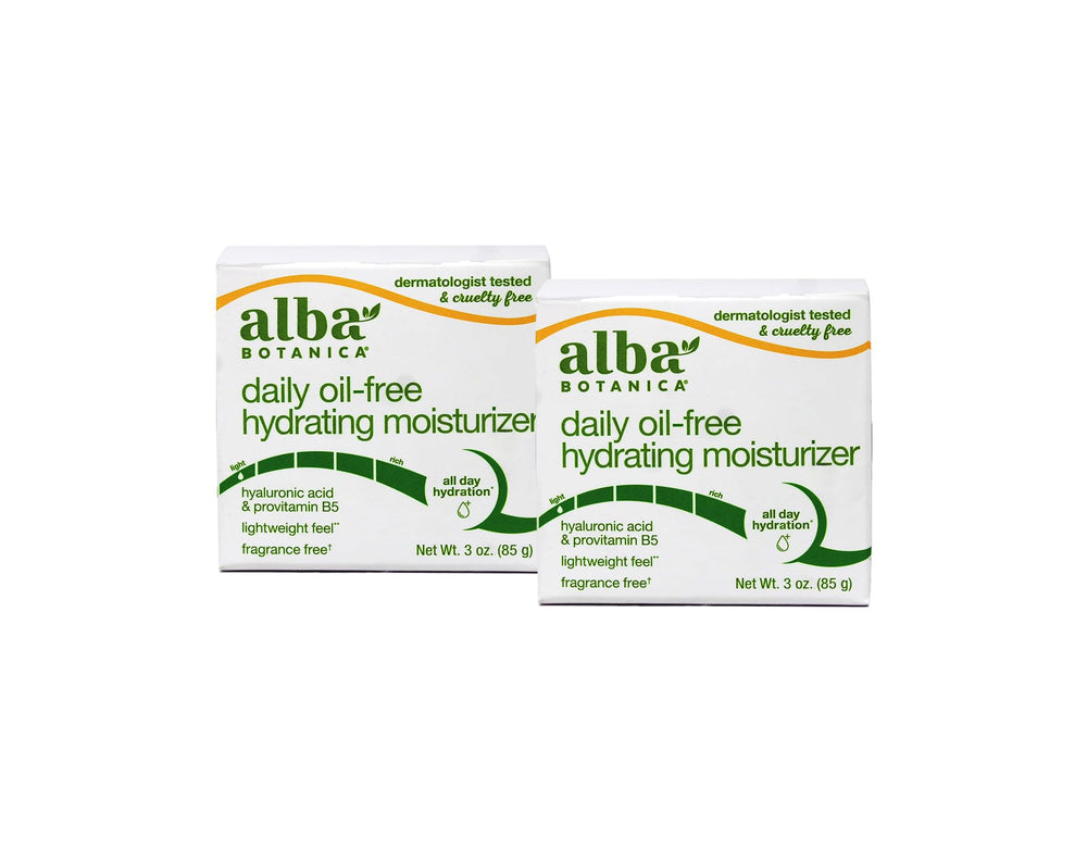 Alba Botanica moisturizer bottle with light, pore-minimizing formula
