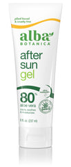 Alba Botanica gel Aloe Vera 80% en bote para calmar la piel tras el sol