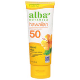 Alba Botanica Island Vibe SPF50 loción solar para protección amplia