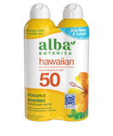 Alba Botanica protector solar coco en aerosol SPF 50, ligero y de secado rápido