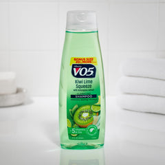 Alberto VO5 Kiwi Lime Squeeze etiqueta con información clara y aroma frutal que perdura.