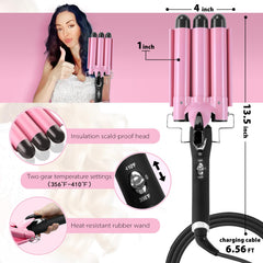 Aleath curling iron quickly heats up to 410°F for fast styling