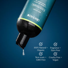 Close-up of Aleavia prebiotic formula with natural ingredients supporting balanced skin.
