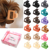 Alemaky 18-pack square hair clips organized for everyday styling