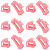 Alemaky clip rectangular rosa grande, acabado mate antideslizante para cabello grueso.