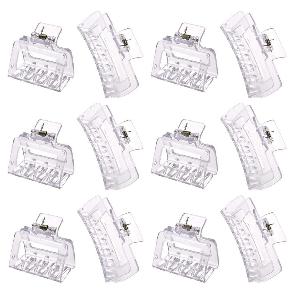 Alemaky clips rectangulares transparentes grandes, agarre firme para cabellos gruesos.
