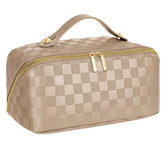 ALEXTINA large-capacity travel cosmetic bag shows organized space for on-the-go beauty essentials