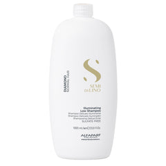 ALFAPARF Milano Semi di Lino Diamond shampoo bottle with premium color-safe shine.