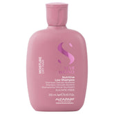 ALFAPARF Milano Semi di Lino Moisture Nutritive Shampoo bottle shows gentle hydration for dry hair