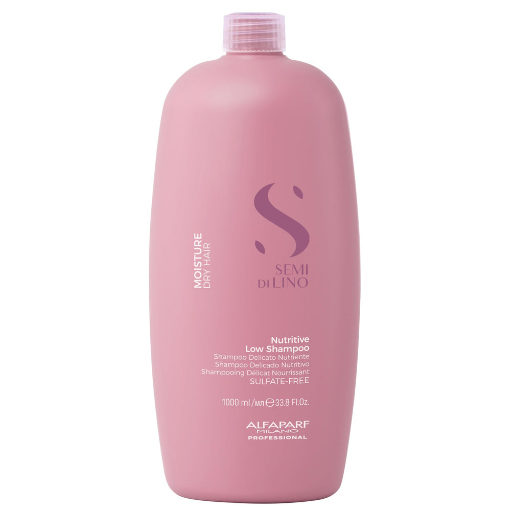 Alfaparf Milano Semi di Lino Moisture Nutritive Shampoo bottle delivering hydration for dry hair
