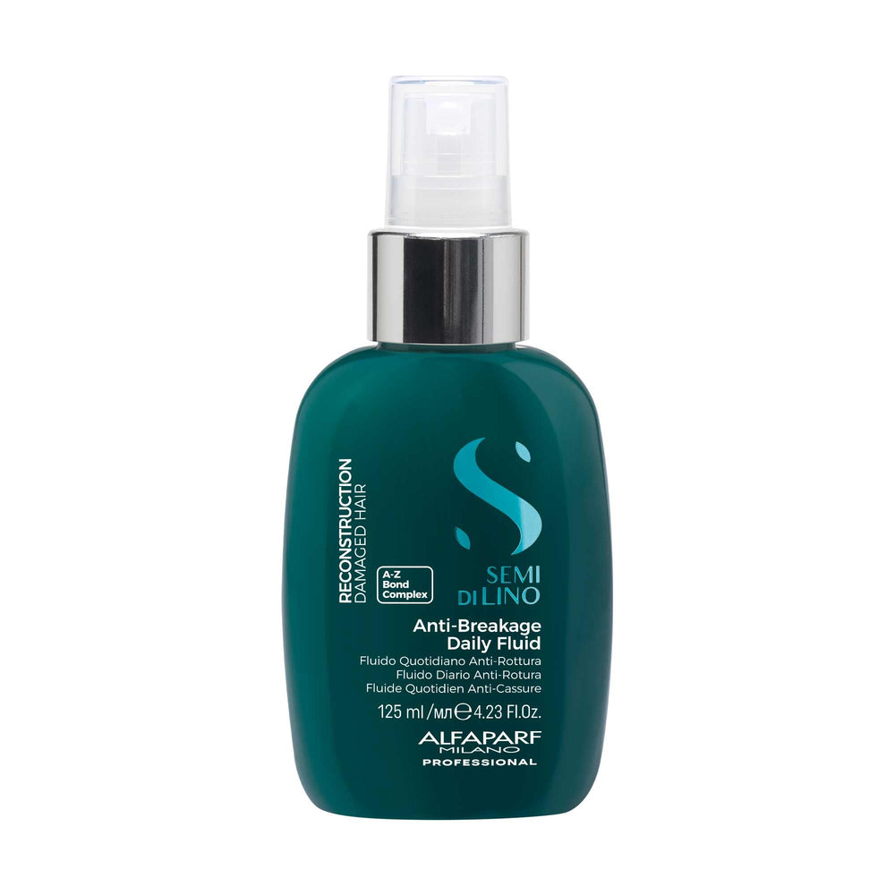 Alfaparf Milano Semi di Lino Reconstruction daily fluid bottle pour for even application and smoother hair