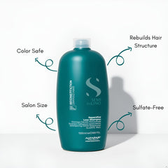 ALFAPARF MILANO reconstruction shampoo lather cleanses gently and prepares hair for reconstruction