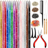 ALFIE DARLING Hair Tinsel Kit 48in packaging for quick setup and full contents.