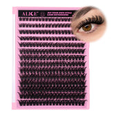 ALICE 280Pcs wispy lashes in 8-16mm for customizable dramatic or natural eyelash looks.