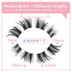 ALICE Cluster Lashes are easy to apply with mascara or glue.